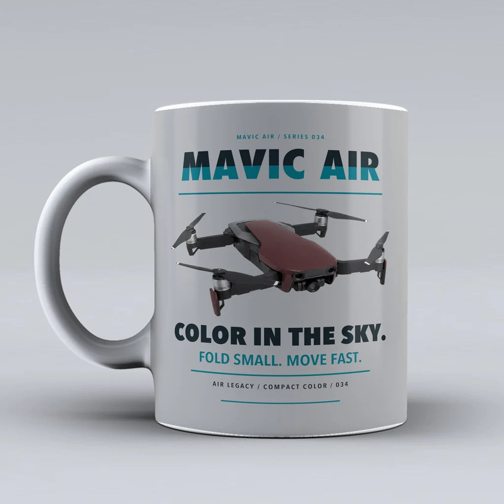 Mavic Air Mug design on light gray dji
