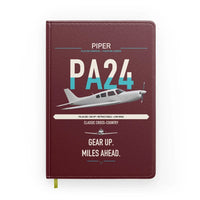 Thumbnail for Piper PA-24-250 Comanche 250 design on dark red notebook