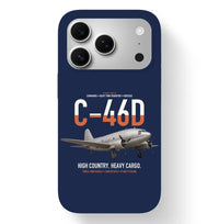 Thumbnail for C-46D Commando design on navy blue magsafe iphone case, for iPhone 17 Pro
