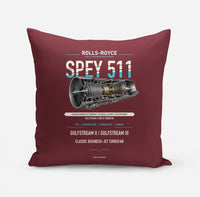 Thumbnail for SPEY 511 design on dark red pillow