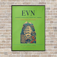 Thumbnail for Zvartnots International Airport EVN — Yerevan vertical canvas print - framed - light green background