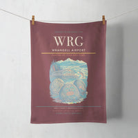 Thumbnail for Wrangell Airport (WRG) design on dark red towel