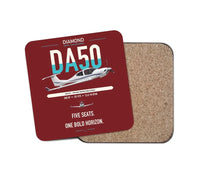 Thumbnail for Diamond DA50 RG design on dark red 1 piece coaster