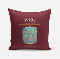 Thumbnail for Wrangell Airport (WRG) design on dark red pillow