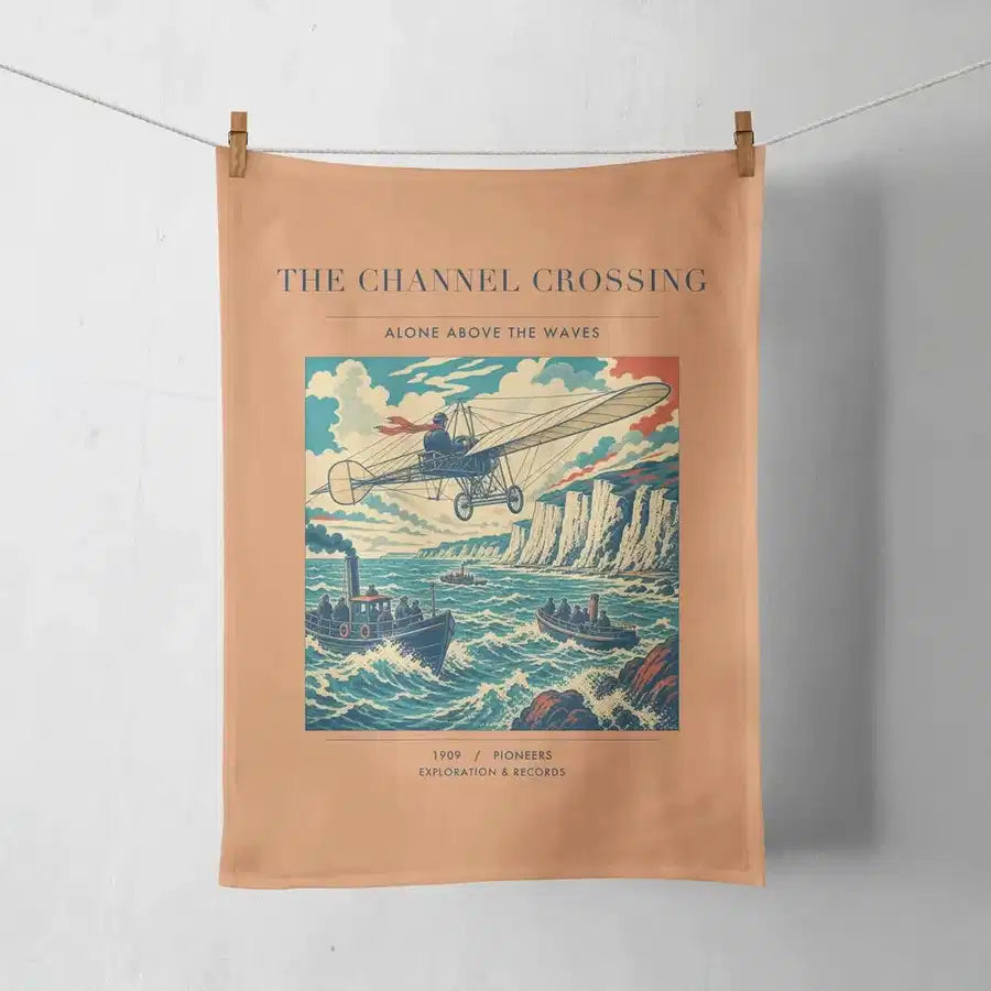 VINTAGE G4002 - The Channel Crossing - Designed Towels design on orange