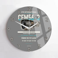Thumbnail for CFM56-3 design on gray no frame wall clock