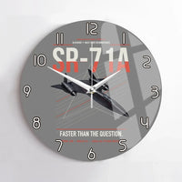 Thumbnail for SR-71A Blackbird design on gray no frame wall clock