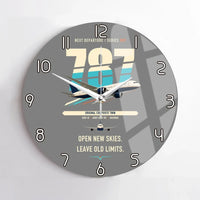 Thumbnail for Boeing 787-8 Dreamliner design on gray no frame wall clock