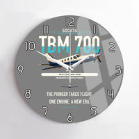 Thumbnail for Socata TBM 700 design on gray no frame wall clock