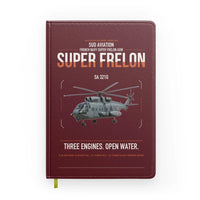Thumbnail for Sud Aviation SA 321G Super Frelon design on dark red notebook