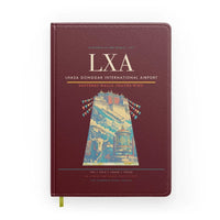 Thumbnail for Lhasa Gonggar International Airport (LXA) design on dark red notebook