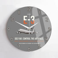 Thumbnail for E-3 Sentry AWACS design on gray no frame wall clock
