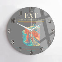 Thumbnail for Exeter International Airport (EXT) design on gray no frame wall clock
