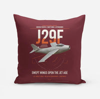 Thumbnail for Saab J 29F Tunnan design on dark red pillow