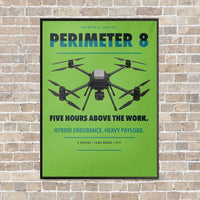 Thumbnail for Skyfront Perimeter 8 vertical canvas print - framed - light green background