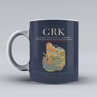 Thumbnail for Killeen Regional Airport (GRK) airport code design on dark blue ceramic mug