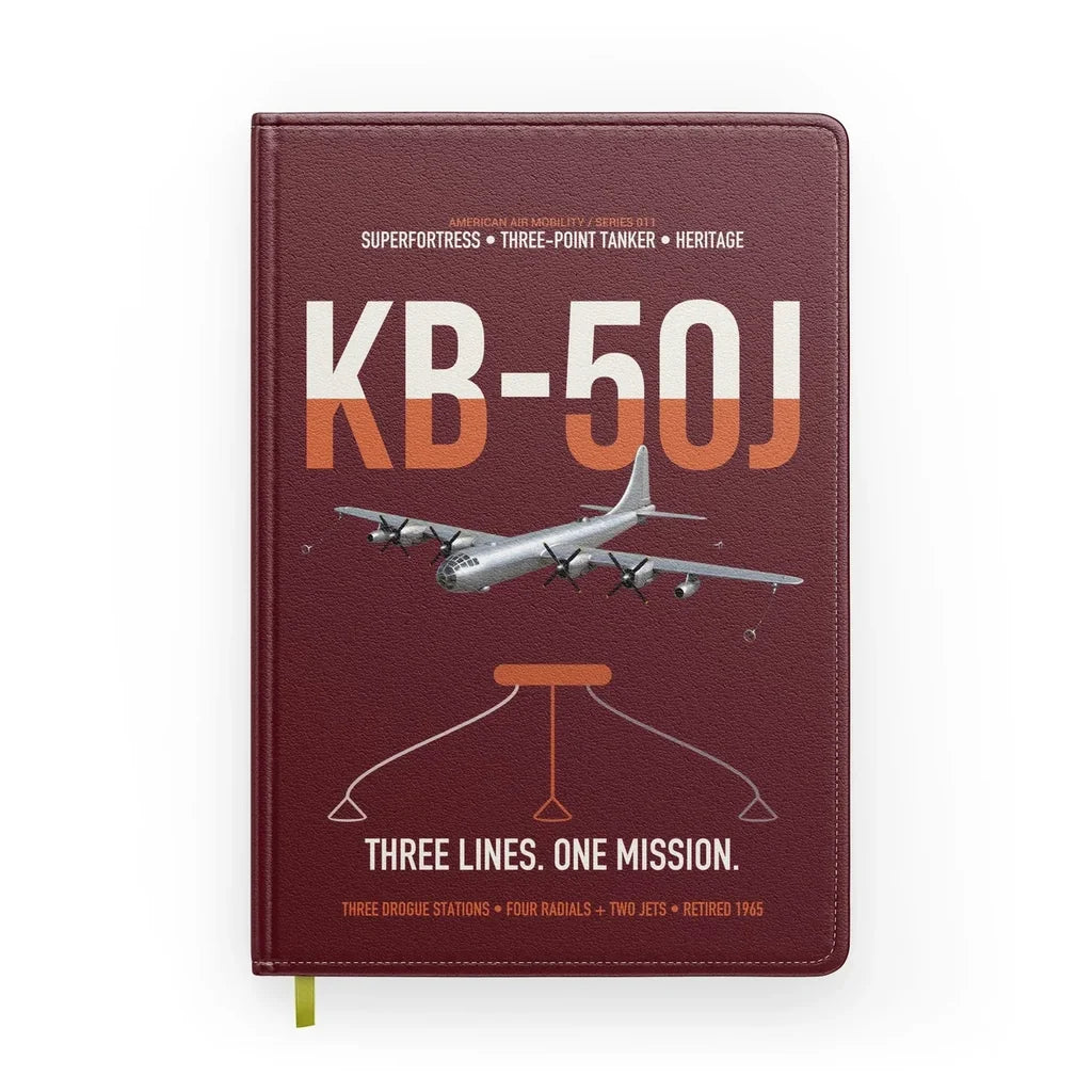 KB-50J Superfortress design on dark red notebook