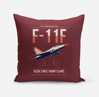 Thumbnail for F-11F Tiger design on dark red pillow