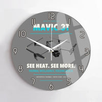Thumbnail for DJI Mavic 3 Thermal design on gray no frame wall clock