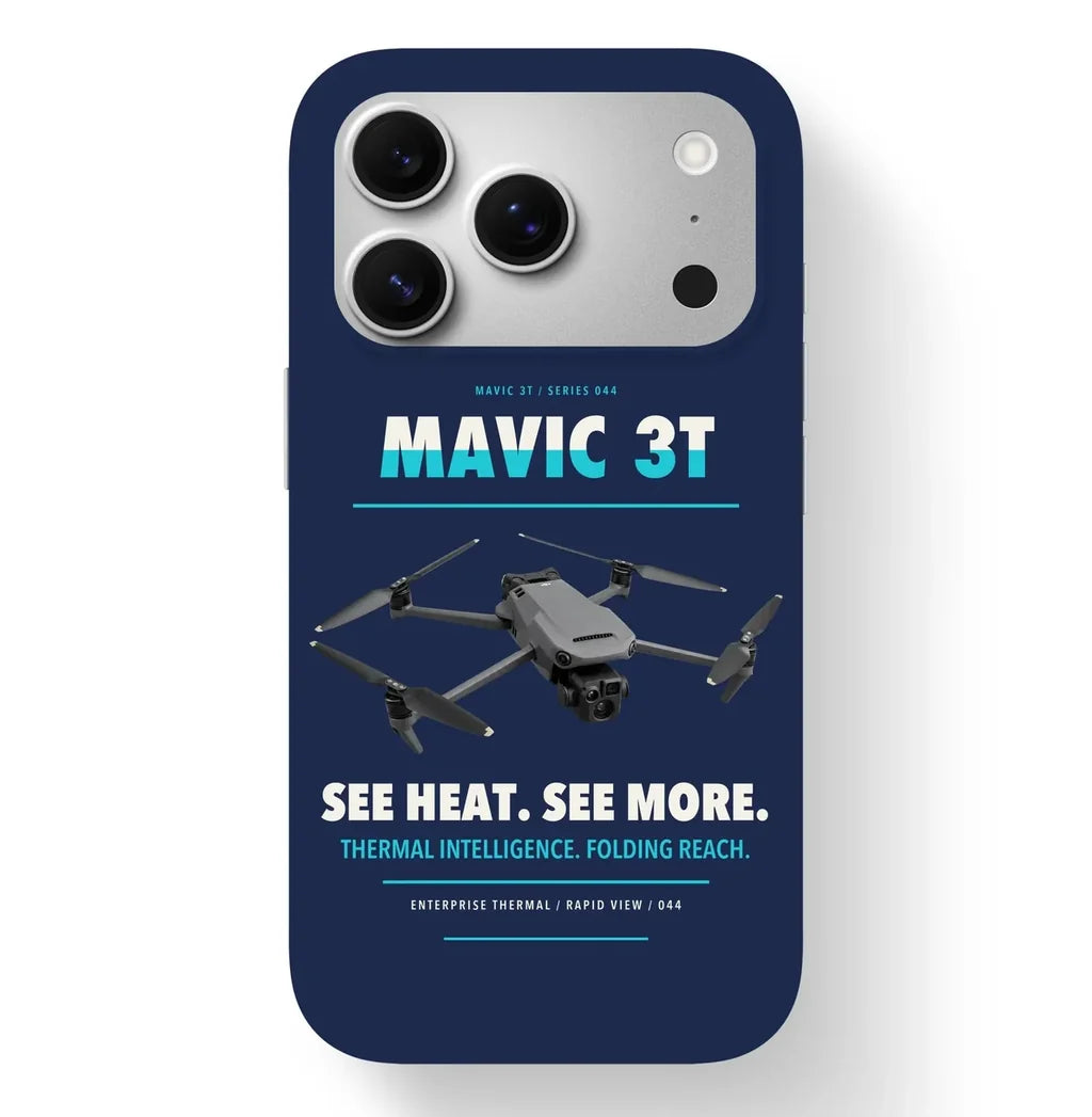 DJI Mavic 3 Thermal Case design on navy blue iphone case