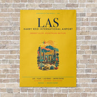 Thumbnail for Harry Reid International Airport Las Vegas LAS vertical canvas print - no frame - yellow background
