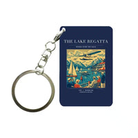 Thumbnail for VINTAGE G4039 - The Lake Regatta - Designed Key Chain design on navyblue
