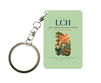 Thumbnail for Lake Charles Regional Airport (LCH) design on light green key chain