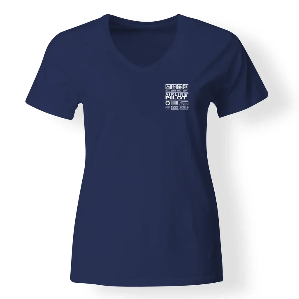 Airline Pilot Label Designed V-Neck T-Shirts - view 12