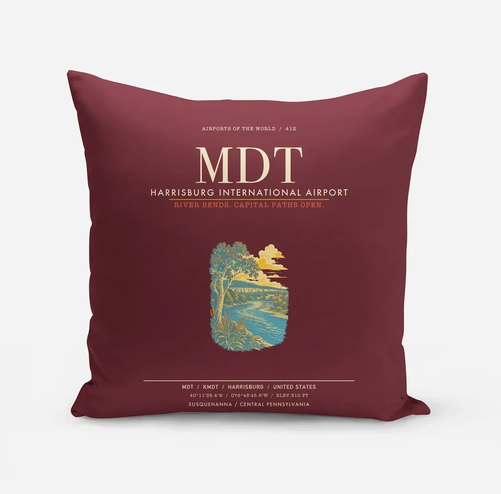 Harrisburg International Airport MDT - Dark Red