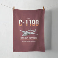 Thumbnail for C-119G Flying Boxcar design on dark red towel