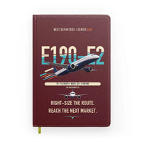 Thumbnail for Embraer E190-E2 design on dark red notebook
