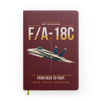 Thumbnail for F-A-18C Hornet design on dark red notebook