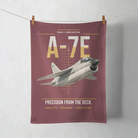 Thumbnail for A-7E Corsair II design on dark red towel
