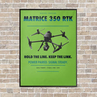Thumbnail for DJI Matrice 350 RTK vertical canvas print - framed - light green background