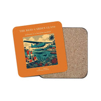 Thumbnail for The Reef Garden Glass - Designed Coasters design on orange 1-piece