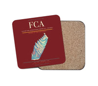Thumbnail for Glacier Park International Airport (FCA) design on dark red 1 piece coaster