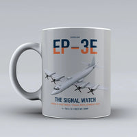 Thumbnail for EP-3E ARIES II design on light gray ceramic mug, double-side print