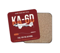 Thumbnail for KA-6D Intruder design on dark red 1 piece coaster