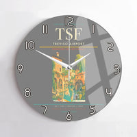 Thumbnail for Treviso Airport (TSF) design on gray no frame wall clock