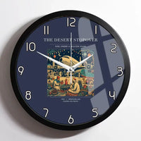 Thumbnail for VINTAGE G4090 - The Desert Stopover - Designed Wall Clocks design on navyblue framed