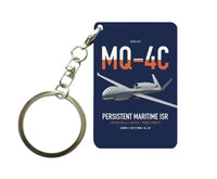 Thumbnail for MQ-4C Triton IFC-4 design on navy blue designed key chain, double-side print