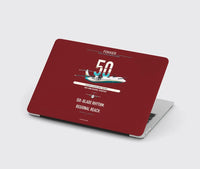 Thumbnail for Fokker 50 design on dark red MacBook case