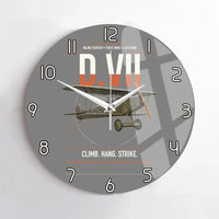 Thumbnail for Fokker D.VII design on gray no frame wall clock