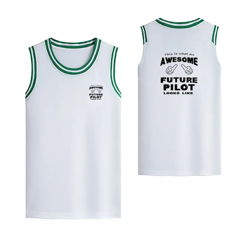 Future Pilot Designed Basketball Style Sports Tank Tops - view 12