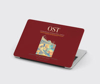 Thumbnail for Ostend-Bruges International Airport (OST) design on dark red MacBook case