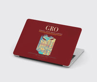 Thumbnail for Girona–Costa Brava Airport (GRO) design on dark red MacBook case