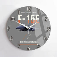 Thumbnail for F-15E Strike Eagle Deep Strike Any Weather design on gray no frame wall clock