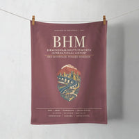 Thumbnail for Birmingham-Shuttlesworth International Airport (BHM) design on dark red towel