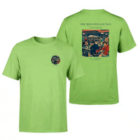 Thumbnail for VINTAGE G4082 - The Red-Eye Lounge - Double-Side T-Shirt design on lightgreen double side t shirt