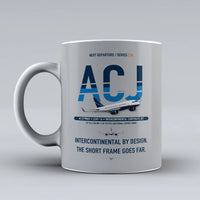 Thumbnail for ACJ319neo Mug design on light gray airbus